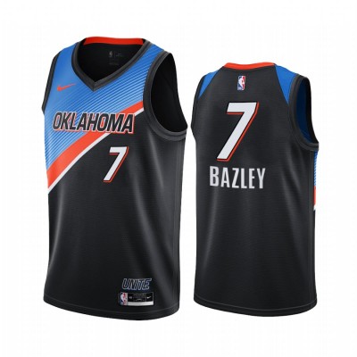 Nike Oklahoma City Thunder #7 Darius Bazley Black Youth NBA Swingman 2020-21 City Edition Jersey